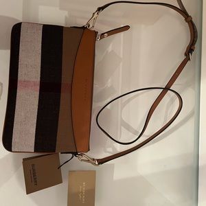 Sold- New Burberry Canvas Check Payton Wristlet